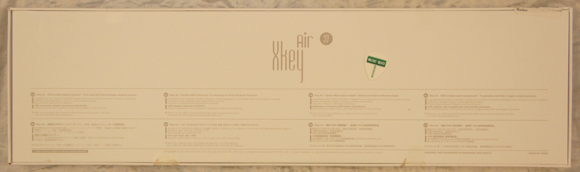 CME Xkey Air 37 Bluetooth Mobile Music Keyboard (Silver)