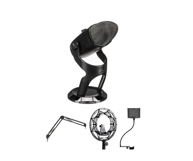 Blue Yeti X Streaming Deluxe Kit with Microphone, Boom Arm, Suspension Mount & Pop Filter