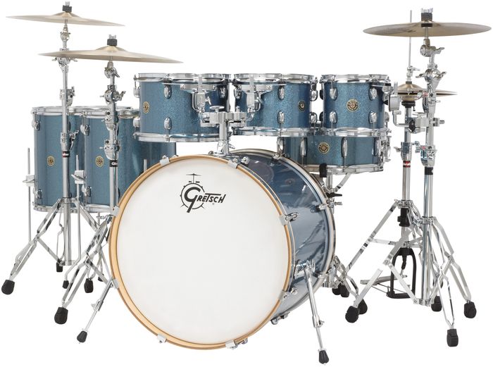 Gretsch Drums Catalina Maple 6-Piece Shell Pack with Free 8" Tom Aqua Sparkle