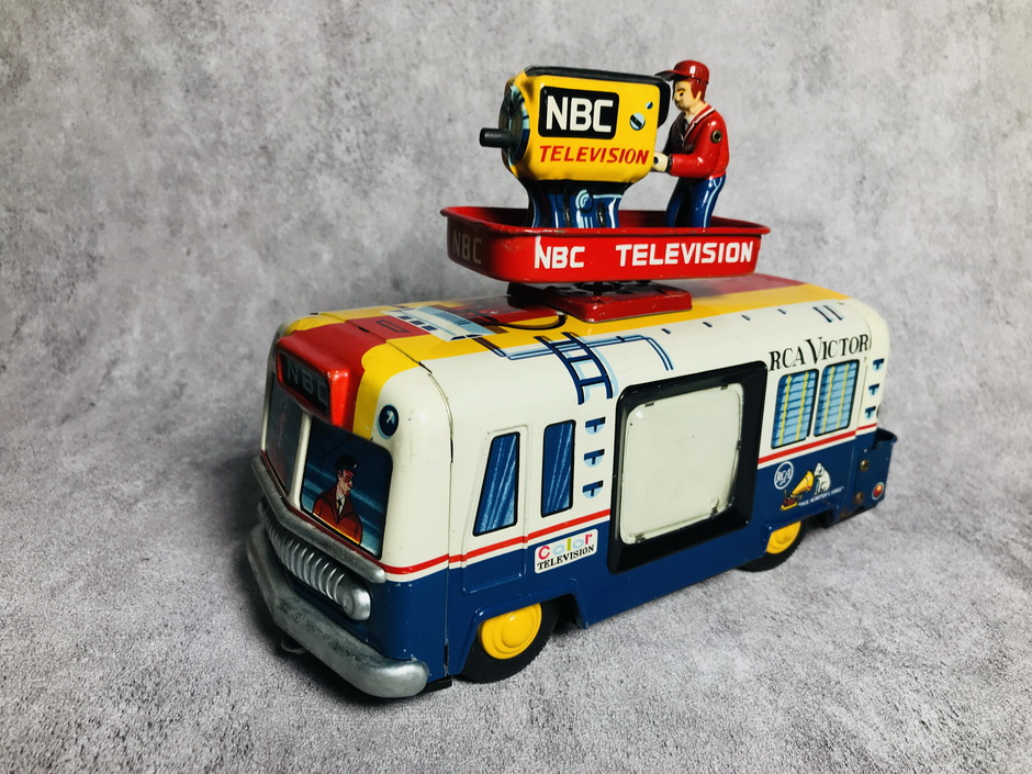 Yonezawa NBC Television Truck Tin Toy