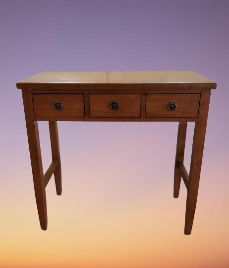 โต๊ะคอนโซลไม้ 3 ลิ้นชัก รุ่น Tango ขนาด W 80 x D 40 x H 76 (110) Cms. สีขาว และสีน้ำตาล