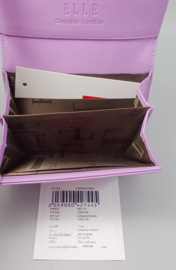 กระเป๋าใส่นามบัตร ELLE ม่วง ใหม่ แท้