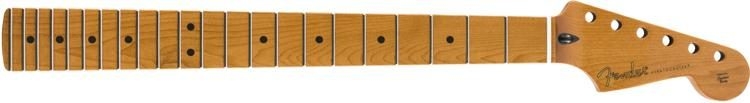 Fender Roasted Maple Flat Oval Replacement Stratocaster Neck - Maple Fingerboard