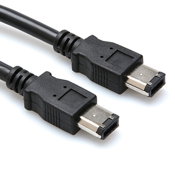 Hosa FireWire 400 Cable, 6-pin to Same, 6 ft (FIW-66-106)