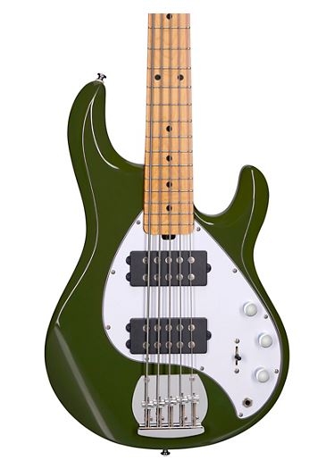 Sterling by Music Man S.U.B. Series StingRay 5 HH 5-String Electric Bass Olive