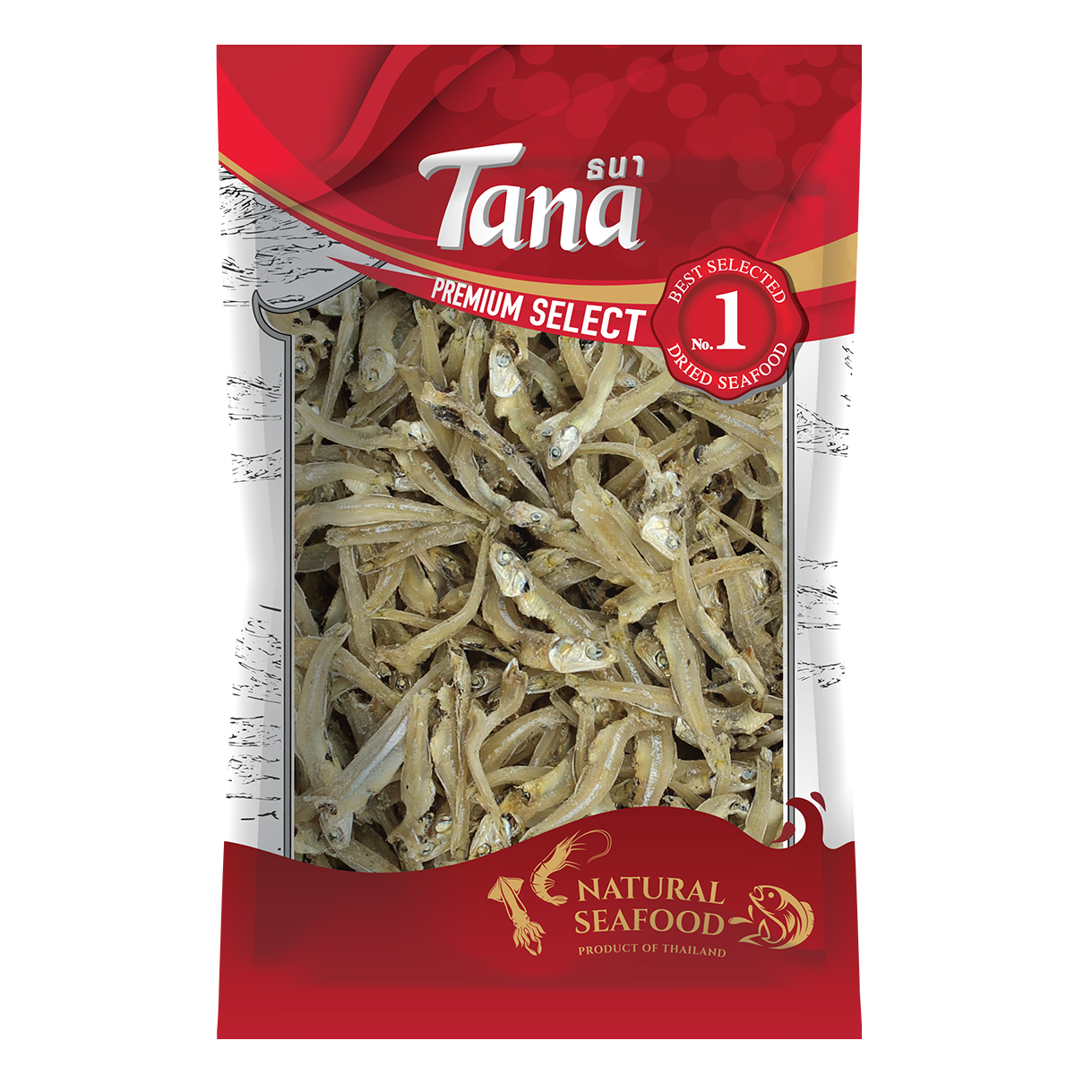 Tana ธนา พรีเมี่ยม ปลากะตักแห้ง 2-3 cm. (ปลาแอนโชวี่ชุมพร) 100 กรัม Dried Anchovy มี อ.ย และ ฮาลาล