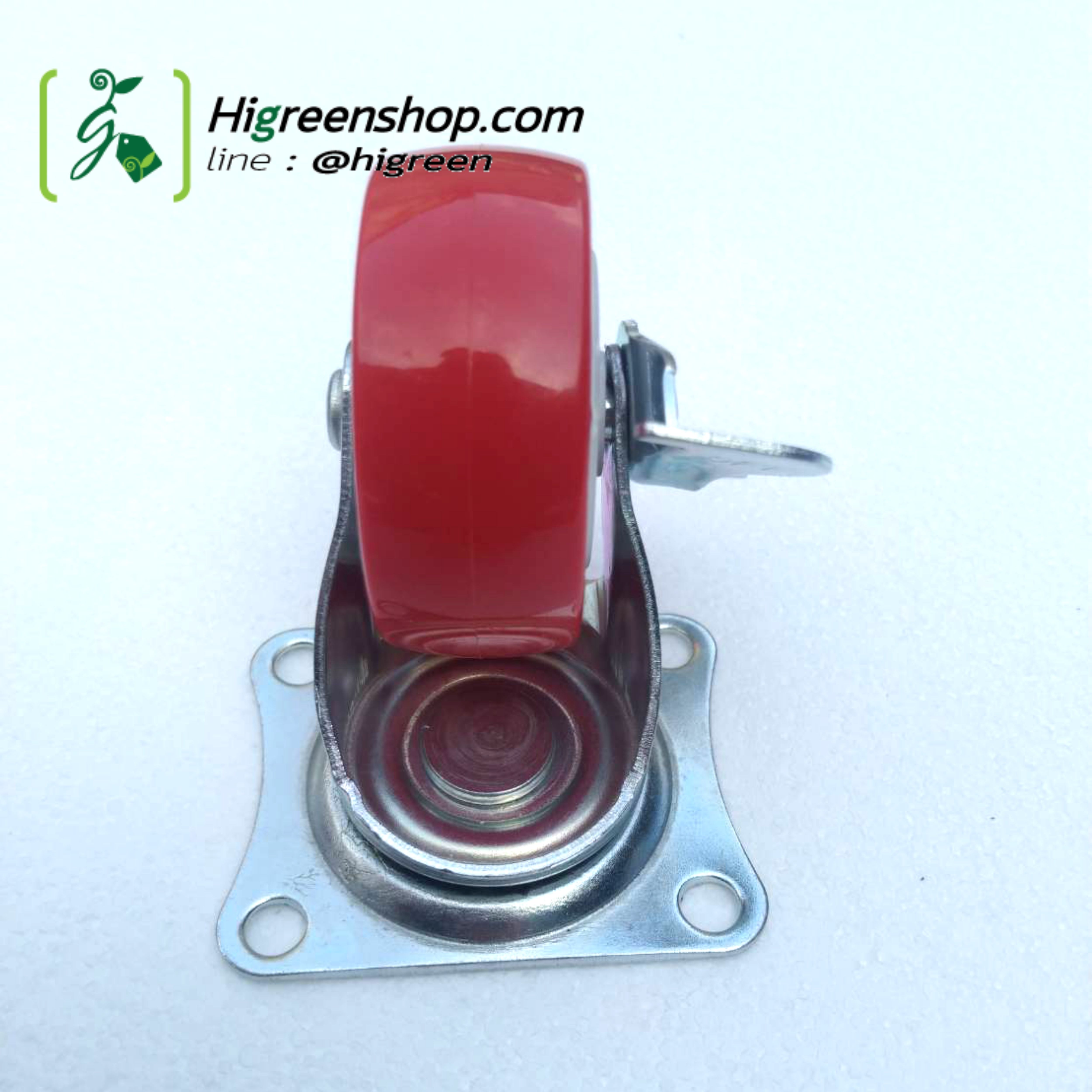 ล้อรถเข็นสีแดง 2 นิ้ว หมุนได้ 360 องศา จำนวน 1 ล้อ