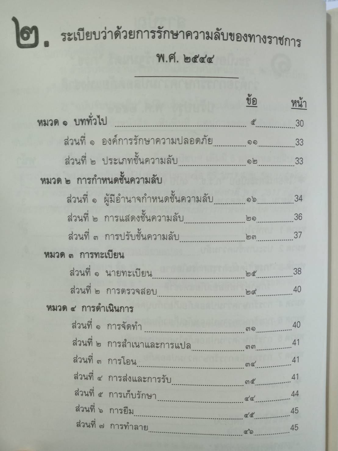 ระเบียบการรักษาความปลอดภัยแห่งชาติ 2552 พร้อม QR code แก้ไขกฎหมายใหม่