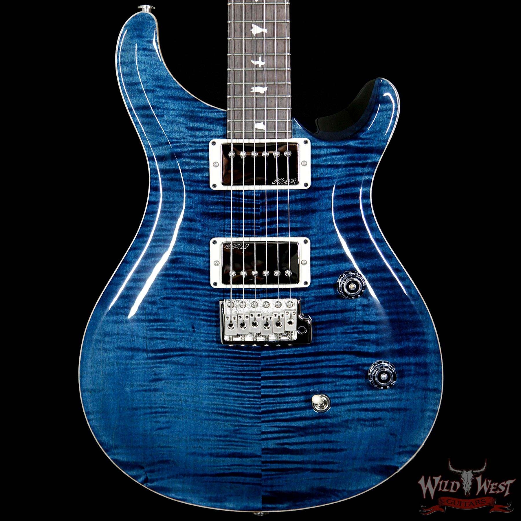 PRS Wild West Guitars Special Run CE 24 Flame Maple Top and 57/08 PU Whale Blue No.238562