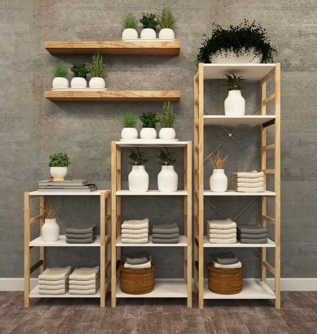ชั้นวางของ DIY ปรับระดับได้ M ขนาด W 58 x D 39 x H 120 Cms.