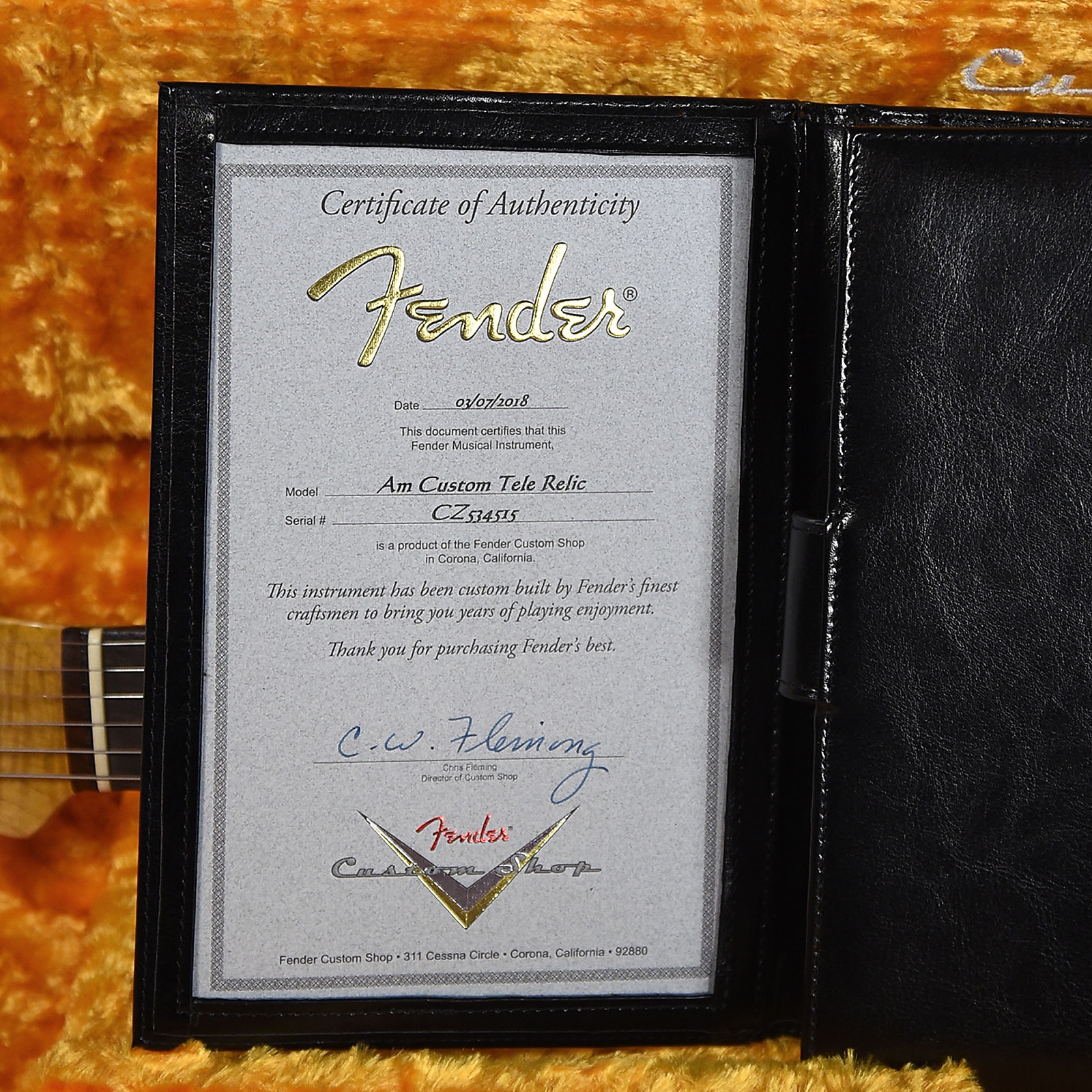 Fender Custom Shop American Custom Telecaster Relic Faded Candy Apple Red CME Spec No.CZ534515