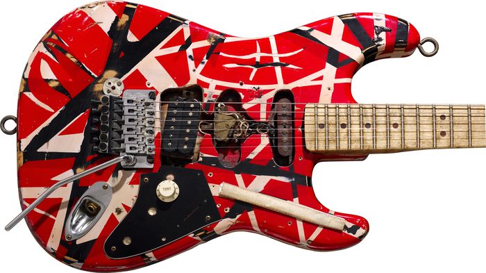 EVH Eddie Van Halen Frankenstein Replica Electric Guitar(Black/White/Red)