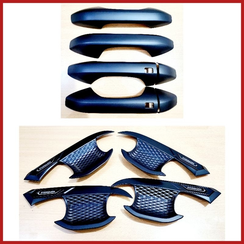 Hyundai Stargazer อุปกรณ์เสริม ครอบถัง มือจับประตูด้านนอก สีดำ Blacktivo