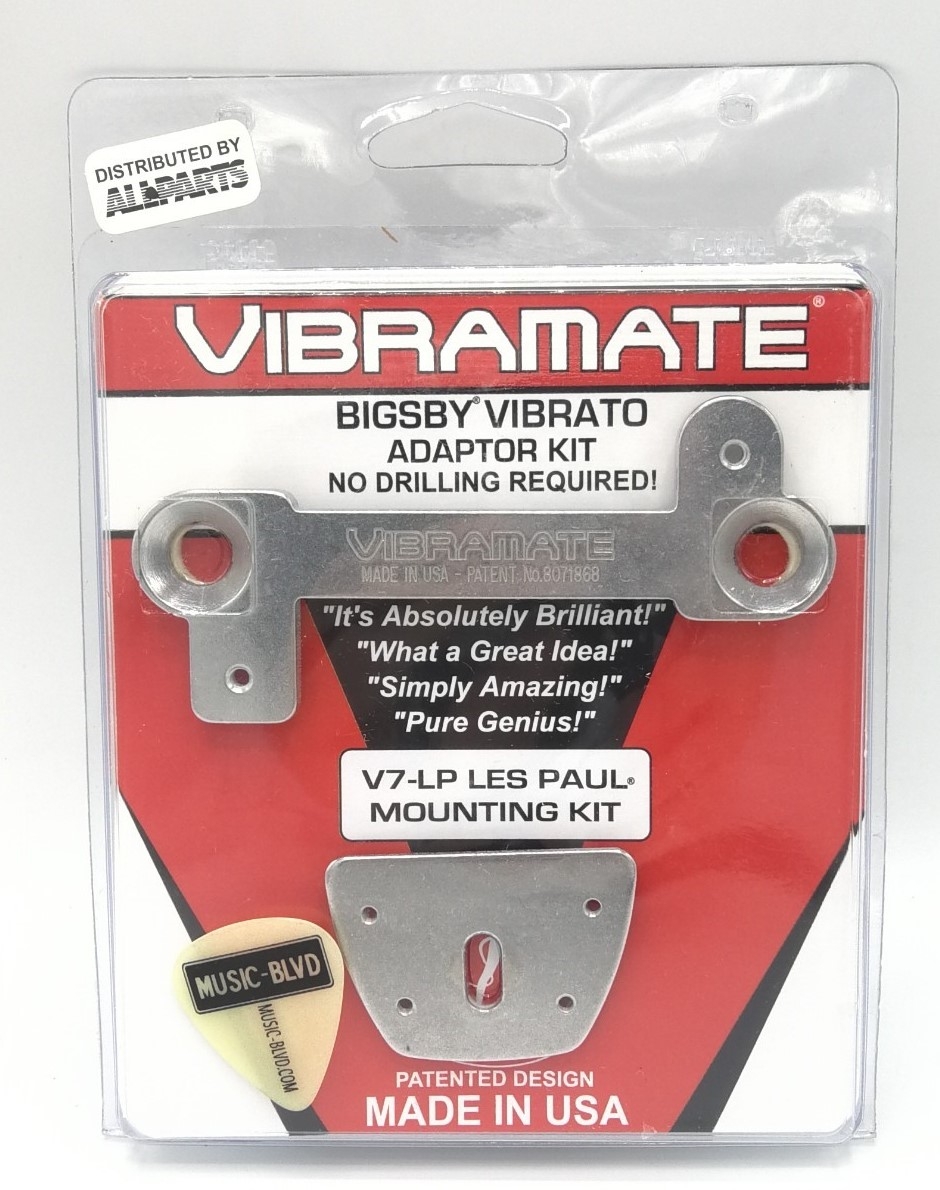 Allparts Stainless Vibramate V7-LP Spoiler String Retainer - Brushed Silver / Chrome