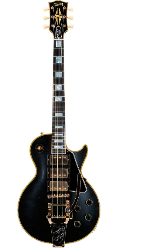 Gibson Custom Murphy Lab 1957 Les Paul Custom Reissue 3-Pickup Bigsby Light Aged Electric Guitar Ebony