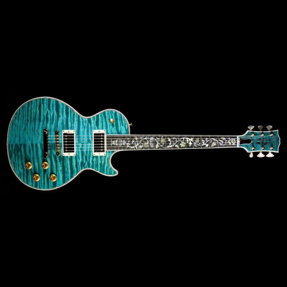 Gibson Custom Shop Les Paul Ultima With Tree of Life Inlays Electric Guitar - Aqua Blue