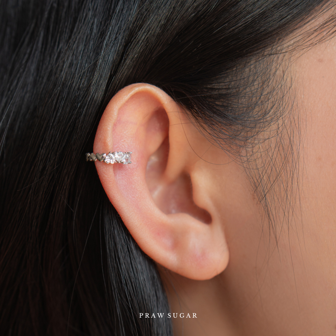 Wonderful Heart Earcuff - ต่างหูแบบเกี่ยวรูปหัวใจ