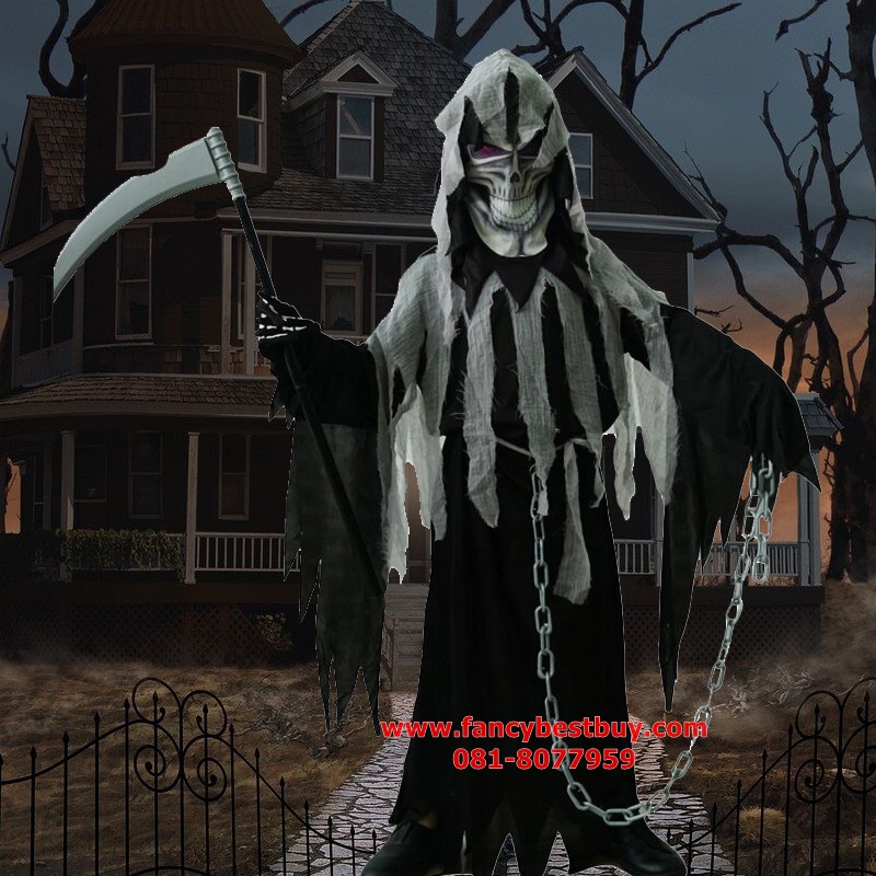 ชุดฮาโลวีน ชุดมัจจุราช Diable Grim Reaper ชุดแฟนซีเด็ก สำหรับวันฮาโลวีน มีขนาด L(135-150)