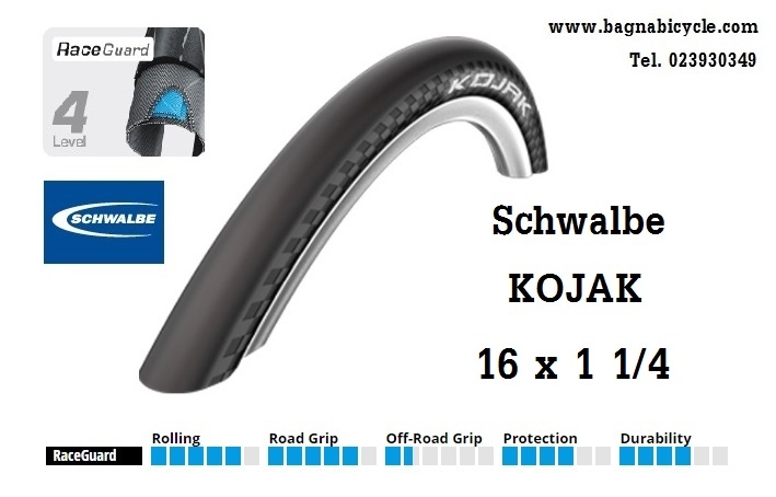 ยางนอก Schwalbe 16 x 1.1/4 Kojak ยางบรอมตั๊น ยางbrompton