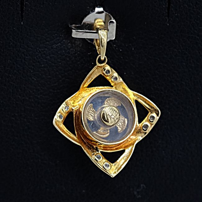 จี้กังหันแชกงหมิว ตัวเรือนทอง18K สำหรับสุภาพสตรีครับ