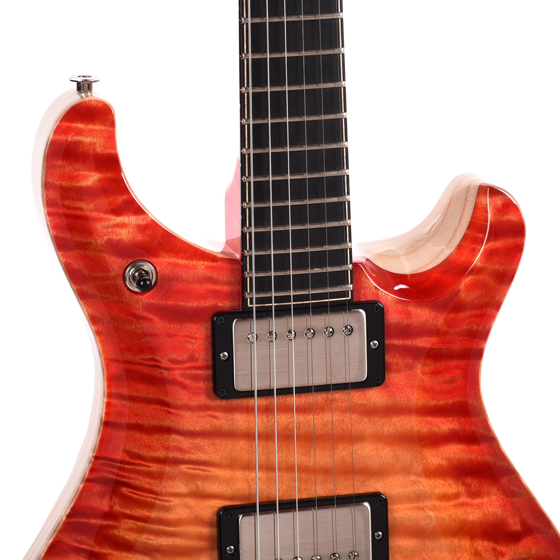 PRS Private Stock McCarty 594 Tremolo One-Piece Quilted Maple/Swamp Ash Blood Orange Glow w/Stained Neck/Fingerboard & Birds of a Feather Inlay