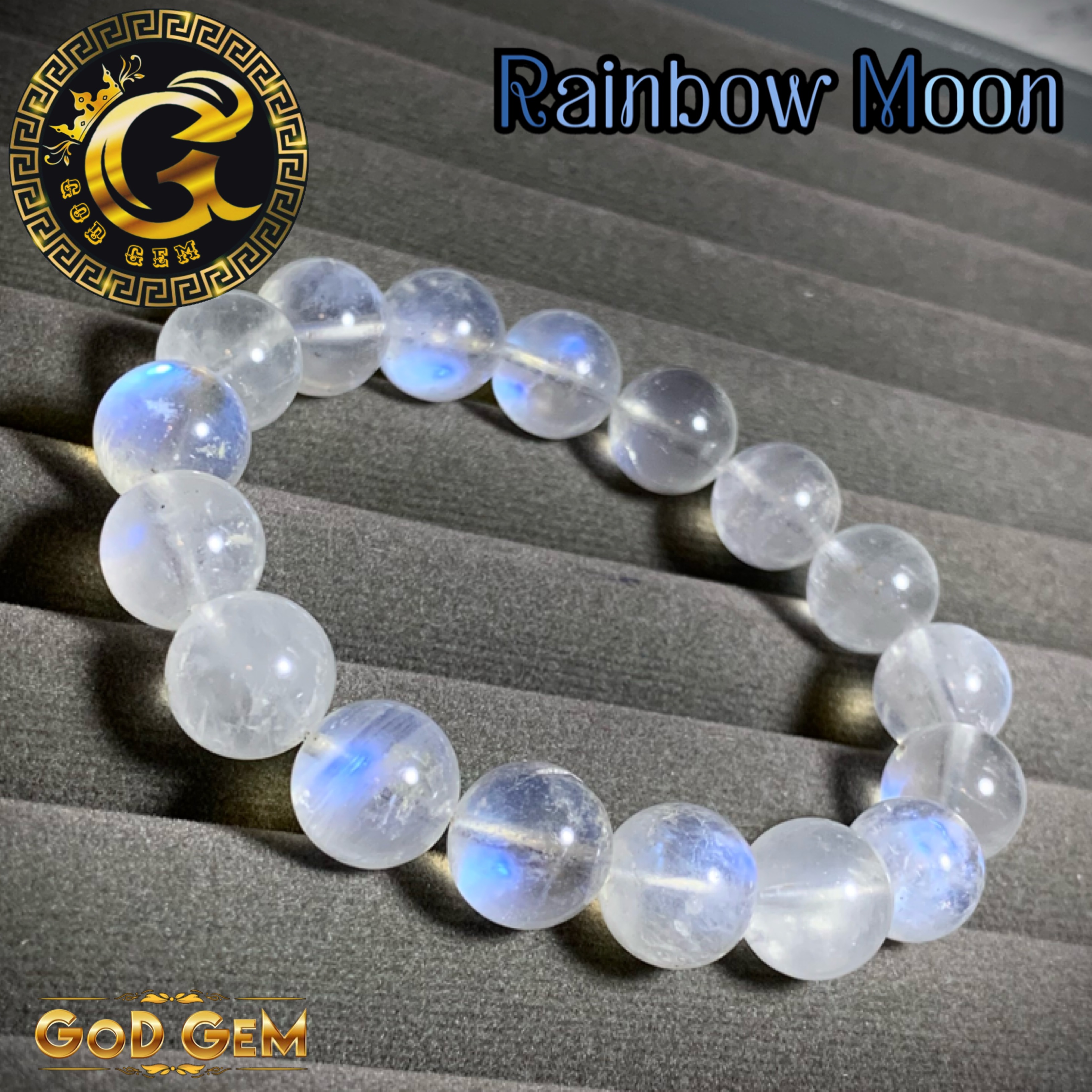 ข้อมือหิน เรนโบว์มูนสโตน