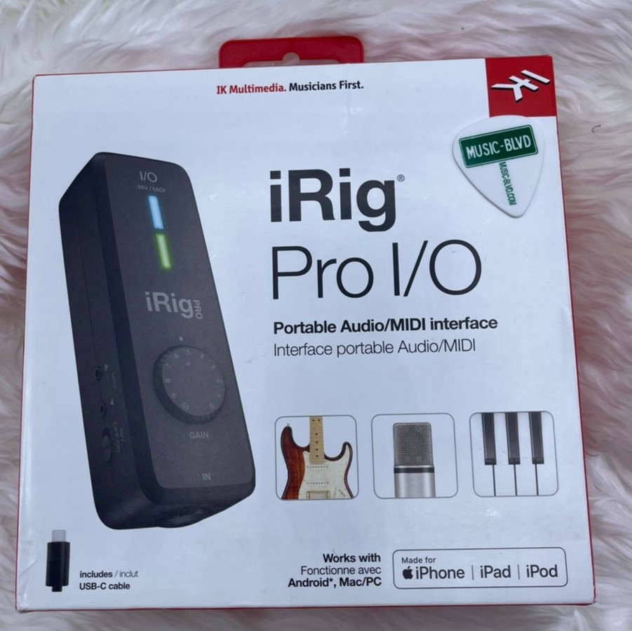 IK Multimedia iRig Pro I/O Audio Interface for iOS, Mac, and PC