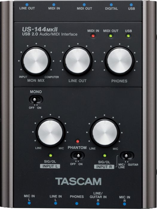 TASCAM US-144MKII USB 2.0 4-channel Audio/MIDI Interface