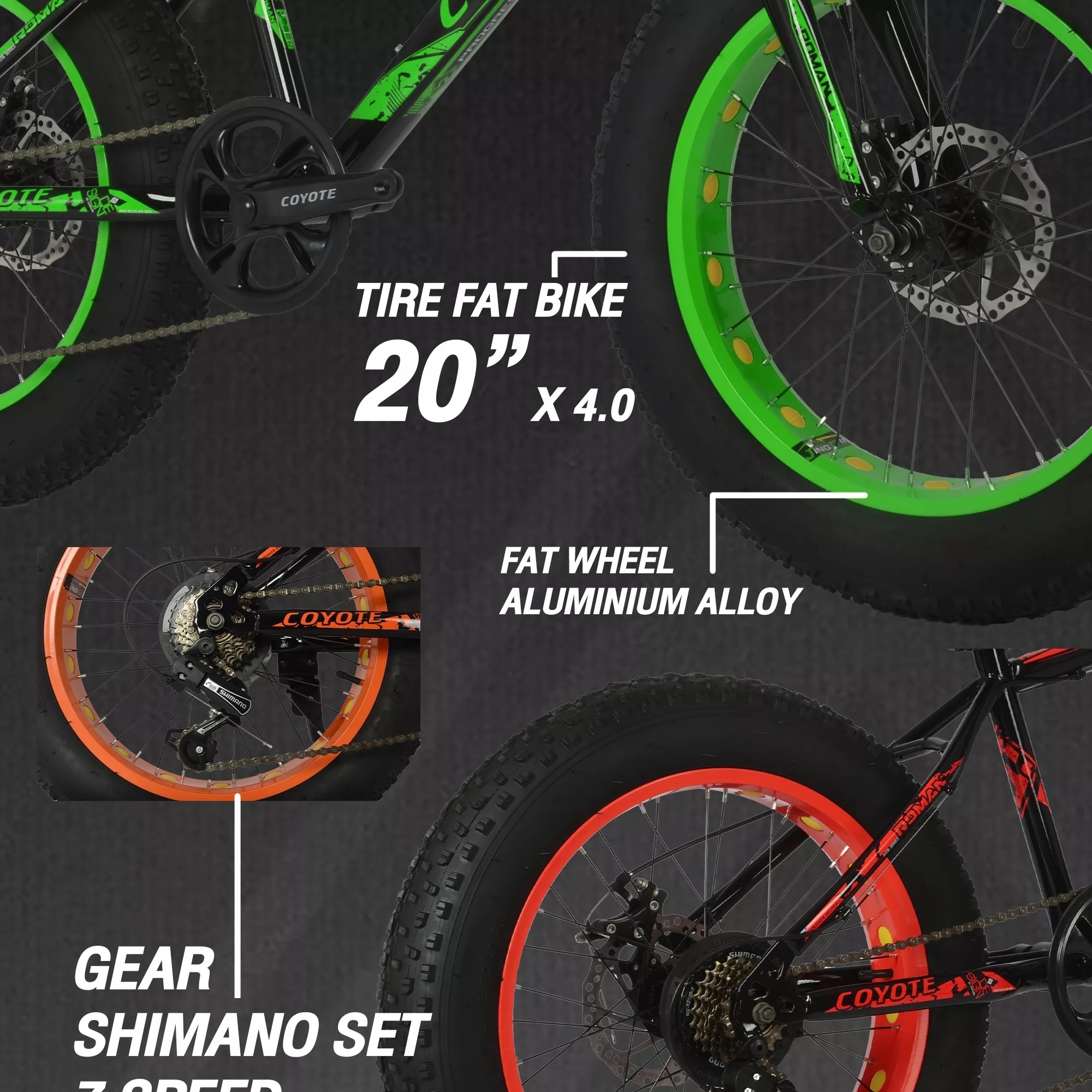 [SALE] จักรยานล้อโตเด็ก COYOTE ROMAN 20 นิ้ว FAT BIKE