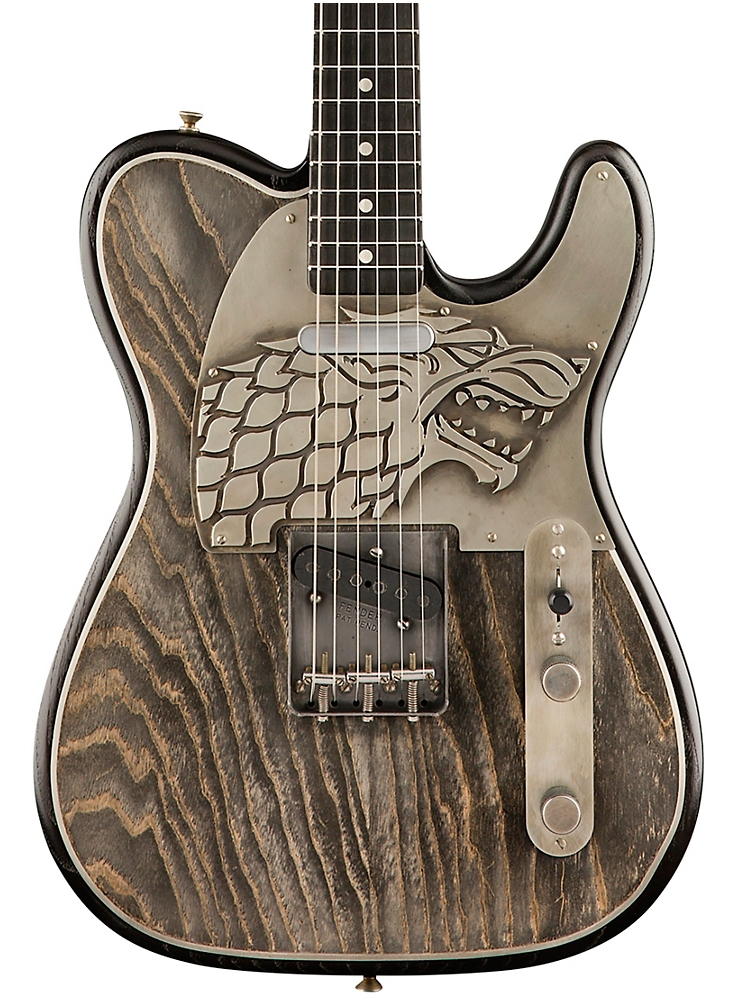 Fender Custom Shop Sigil Collection Game of Thrones House Stark Telecaster Grey Wolf Top/Back and Raven Black Sides