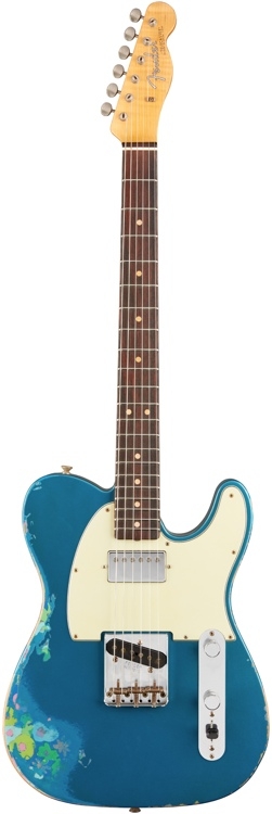Fender Custom Shop Limited Edition Heavy Relic H/S Tele - Aged Lake Pacid Blue over Blue Flower