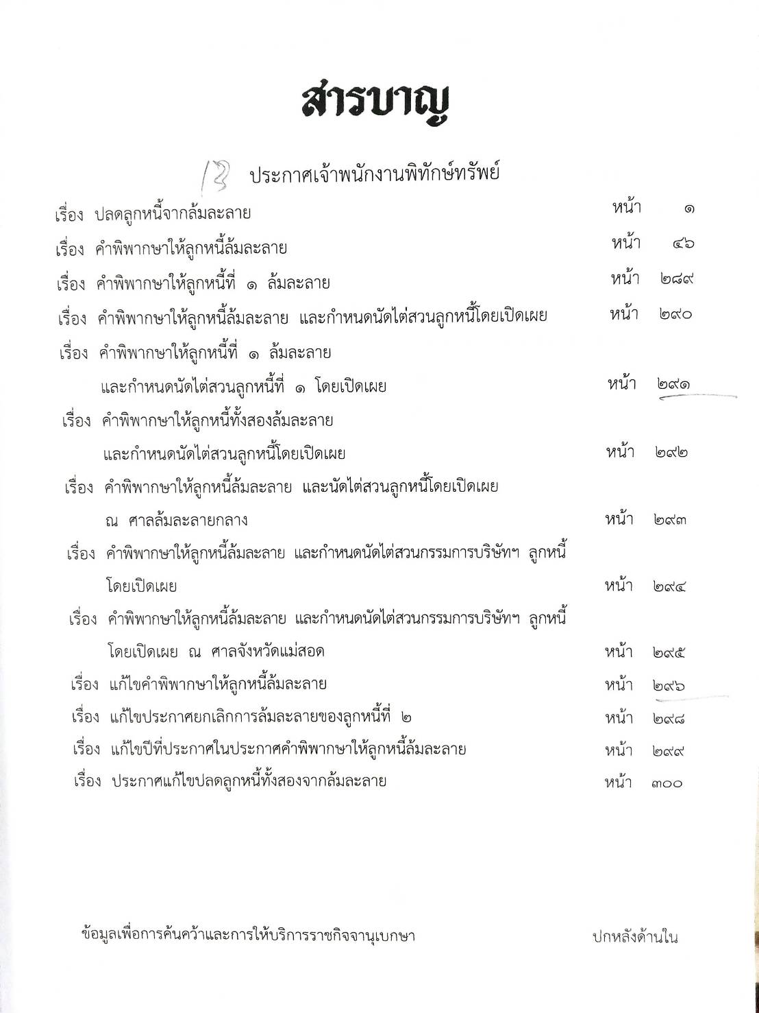 กฎหมายออกใหม่ ตอนที่ 96/66 13 ประกาศเจ้าพนักงานพิทักษ์ทรัพย์