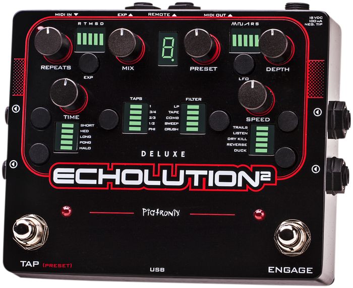 Pigtronix Echolution 2 Deluxe Guitar Effects Pedal