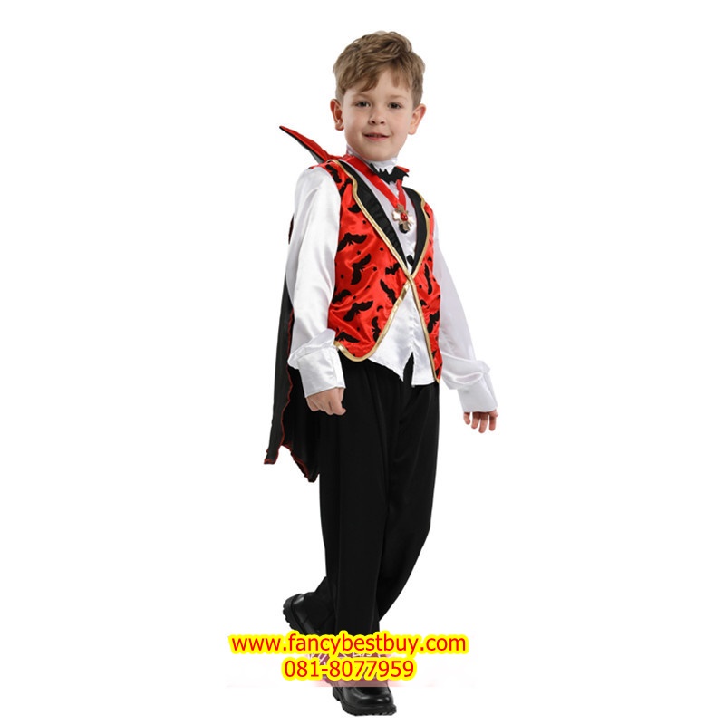 ชุดแฟนซีฮาโลวีน ชุดแฟนซีเด็ก ชุดแดร๊กคูล่า แวมไพร์ สำหรับวันฮาโลวีน มีขนาด XL