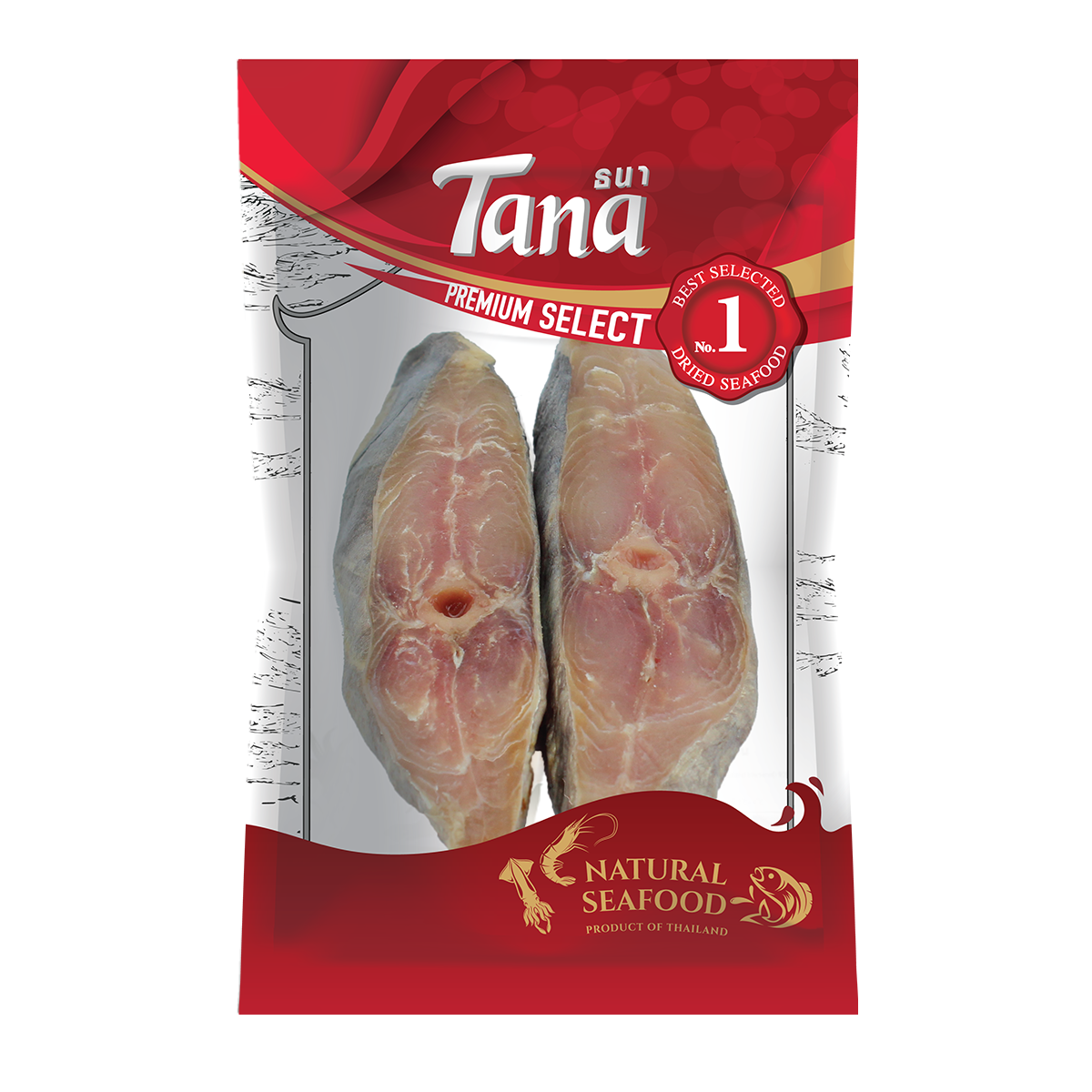 Tana ธนา พรีเมี่ยม ปลาอินทรีย์เค็มหั่นชิ้น 100 กรัม SALTED FISH CUT INTO PIECES