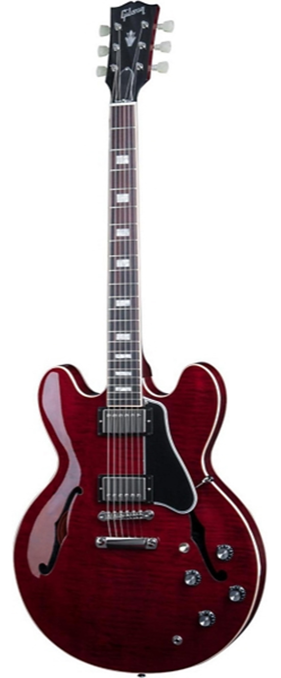 Gibson 2015 Memphis Limited Run ES-335 Figured with 390 Neck Semi-Hollow Electric Guitar Wine Red