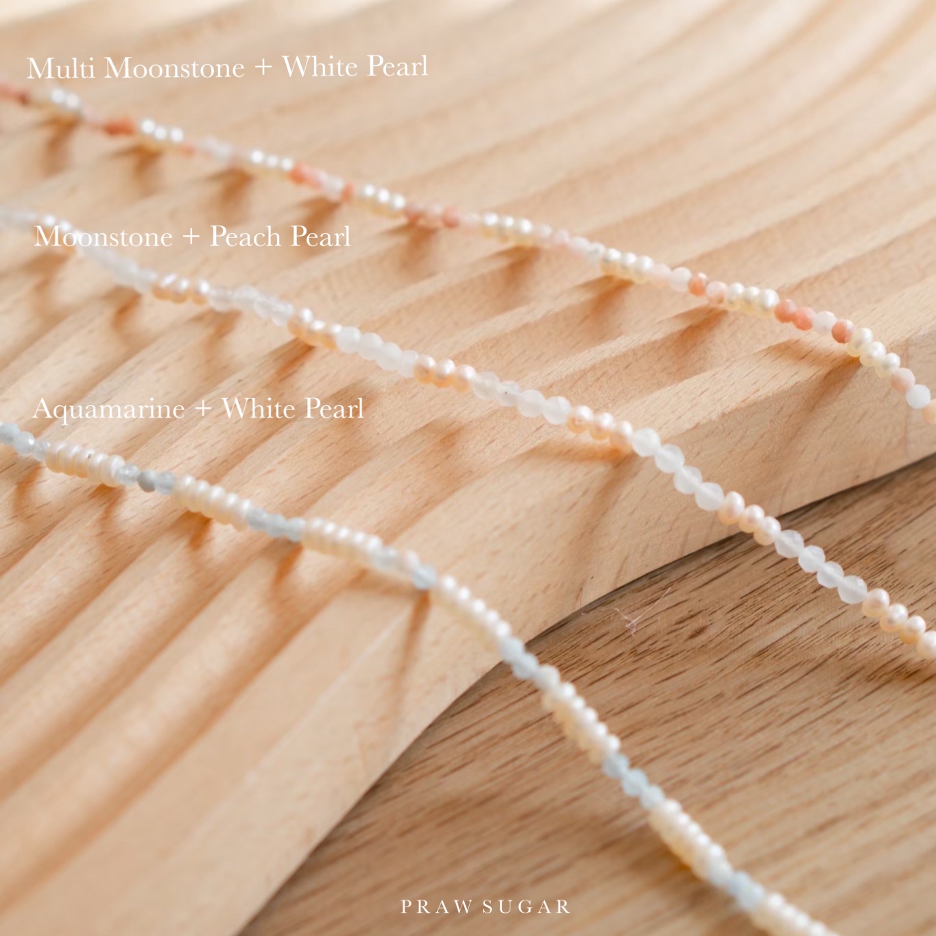 Stone and Fresh Water Pearl Necklace - สร้อยคอหินแท้และมุกแท้ (มุกน้ำจืด)