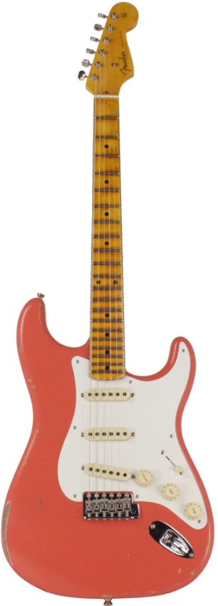 Fender Custom Shop 1956 Relic Strat Guitar, Faded, Aged Tahitian Coral
