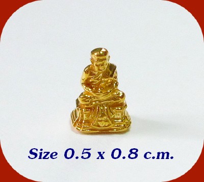 รหัสสินค้า GPP-038 พระทองคำแท้ องค์จิ๋ว (หลวงปู่ทวด) - ขนาด 0.5 x 0.8 ซ.ม.