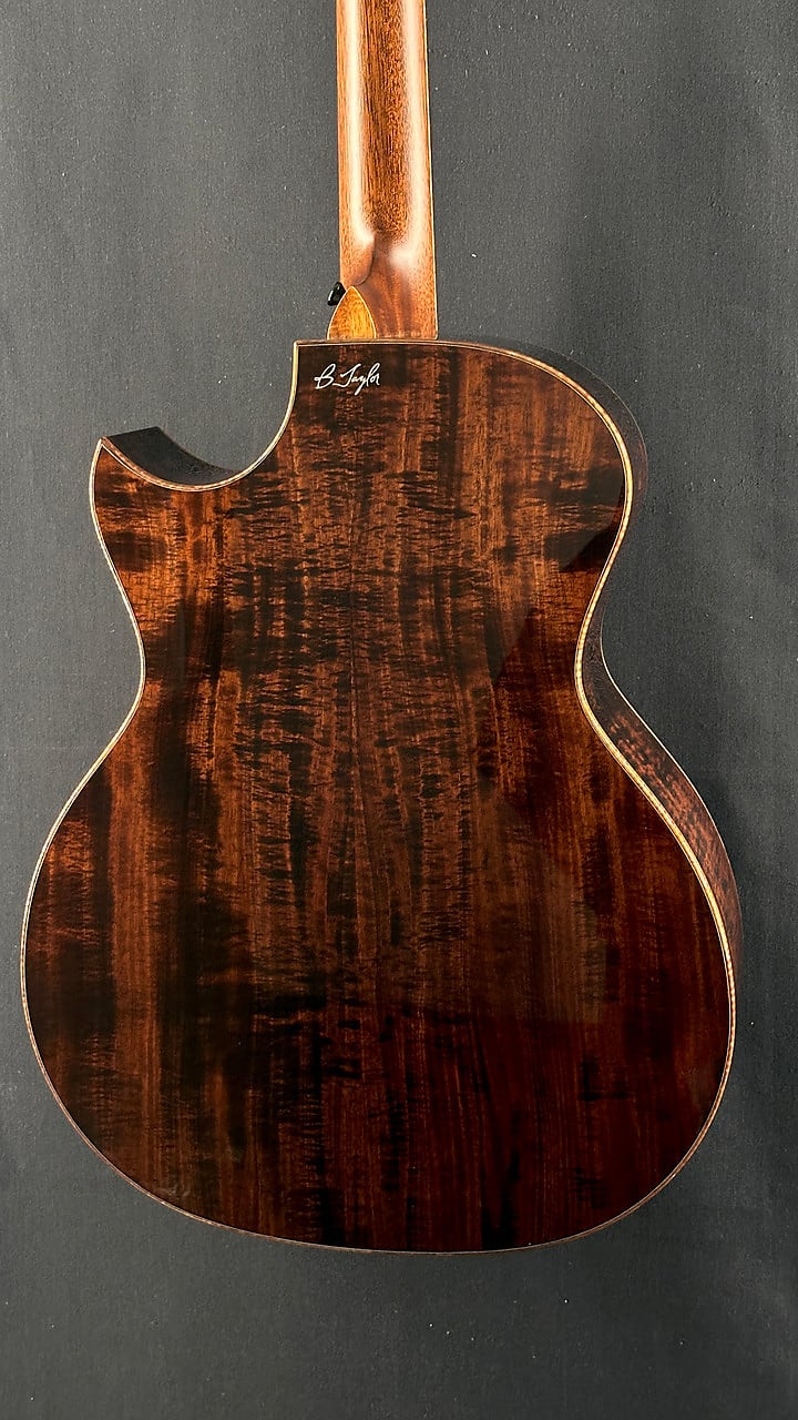 Taylor Custom "B. Taylor" 12-Fret Grand Auditorium in Figured Blackwood with Stripy Sinker Redwood Top