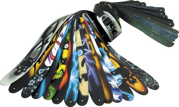 Perri's 2-1/2" Leather Airbrushed Guitar Strap