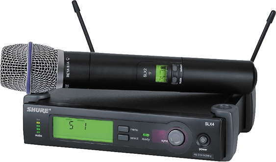 Shure SLX24/BETA87A Handheld Wireless Condenser Microphone System