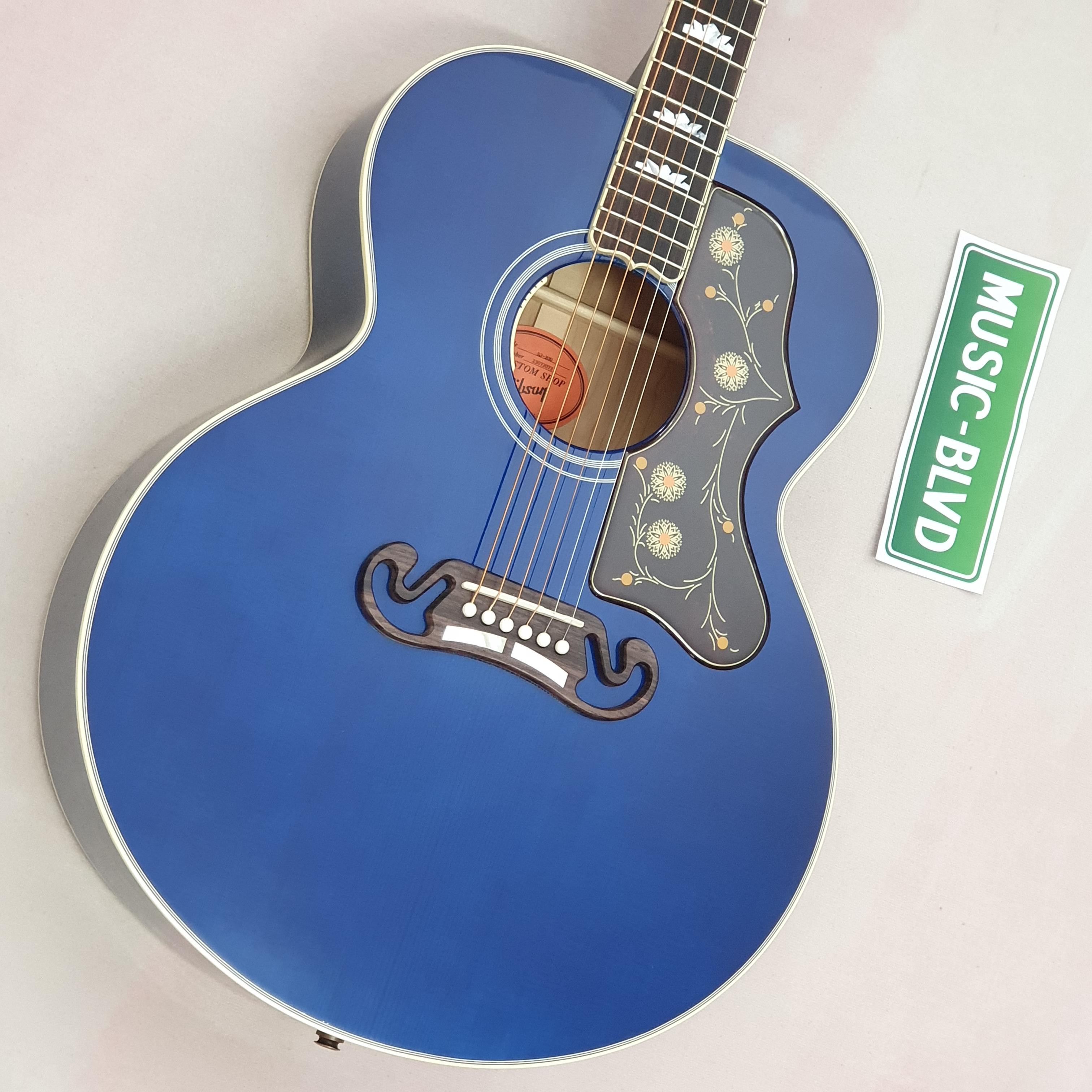 Gibson Acoustic SJ-200 Quilt Acoustic-electric Guitar - Viper Blue