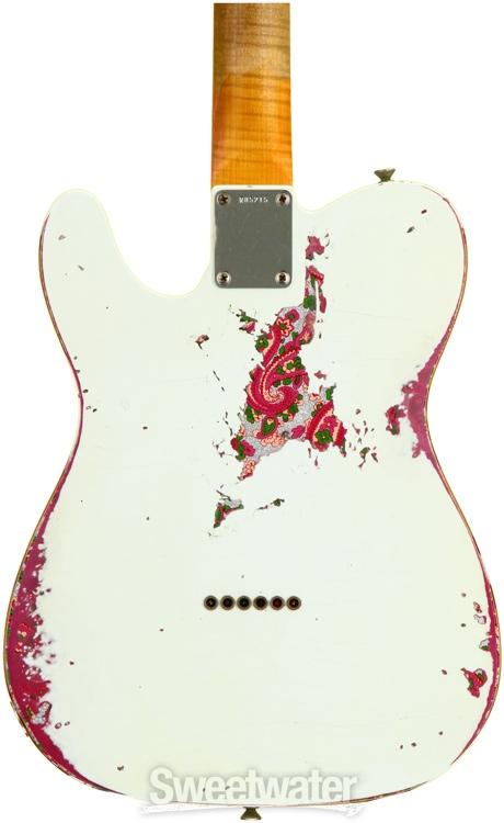 Fender Custom Shop 60s Telecaster Heavy Relic/Closet Classic Mix - Olympic White/Pink Paisley