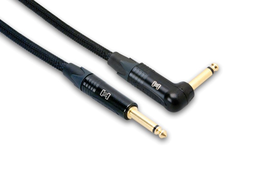 Hosa Elite Guitar Cable, Neutrik Straight to Right-angle, 15 ft (EGTR-015R)