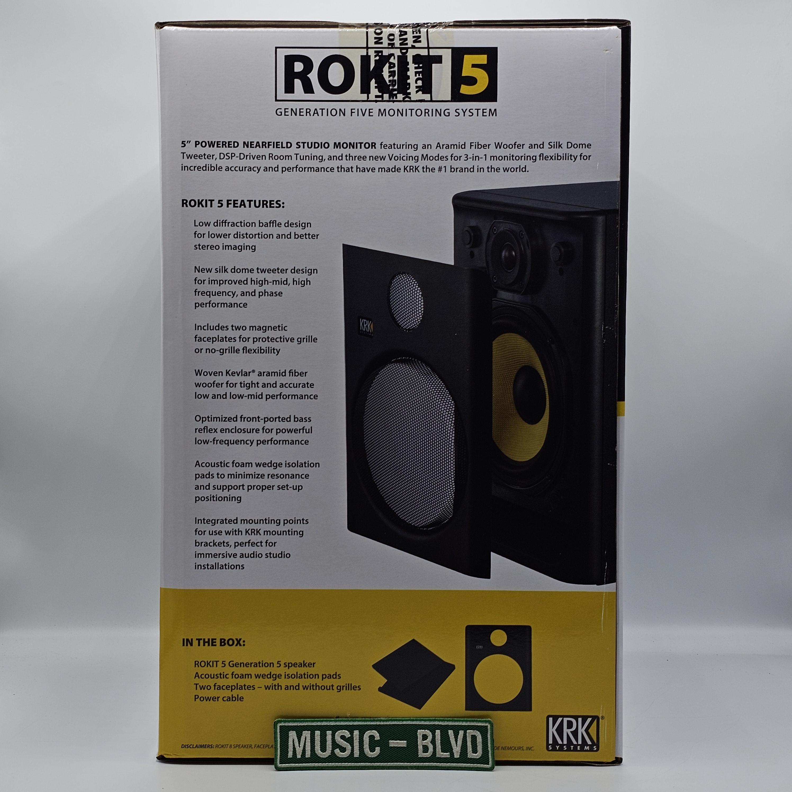 KRK ROKIT 5 G5 5" 2-Way Active Studio Monitor (Black, Pair)
