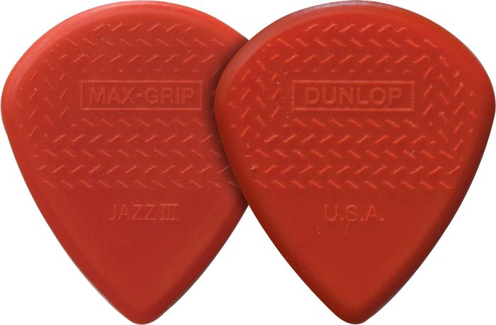 Dunlop Nylon MaxGrip Jazz Guitar Picks - 6 Pack (1.38 mm)