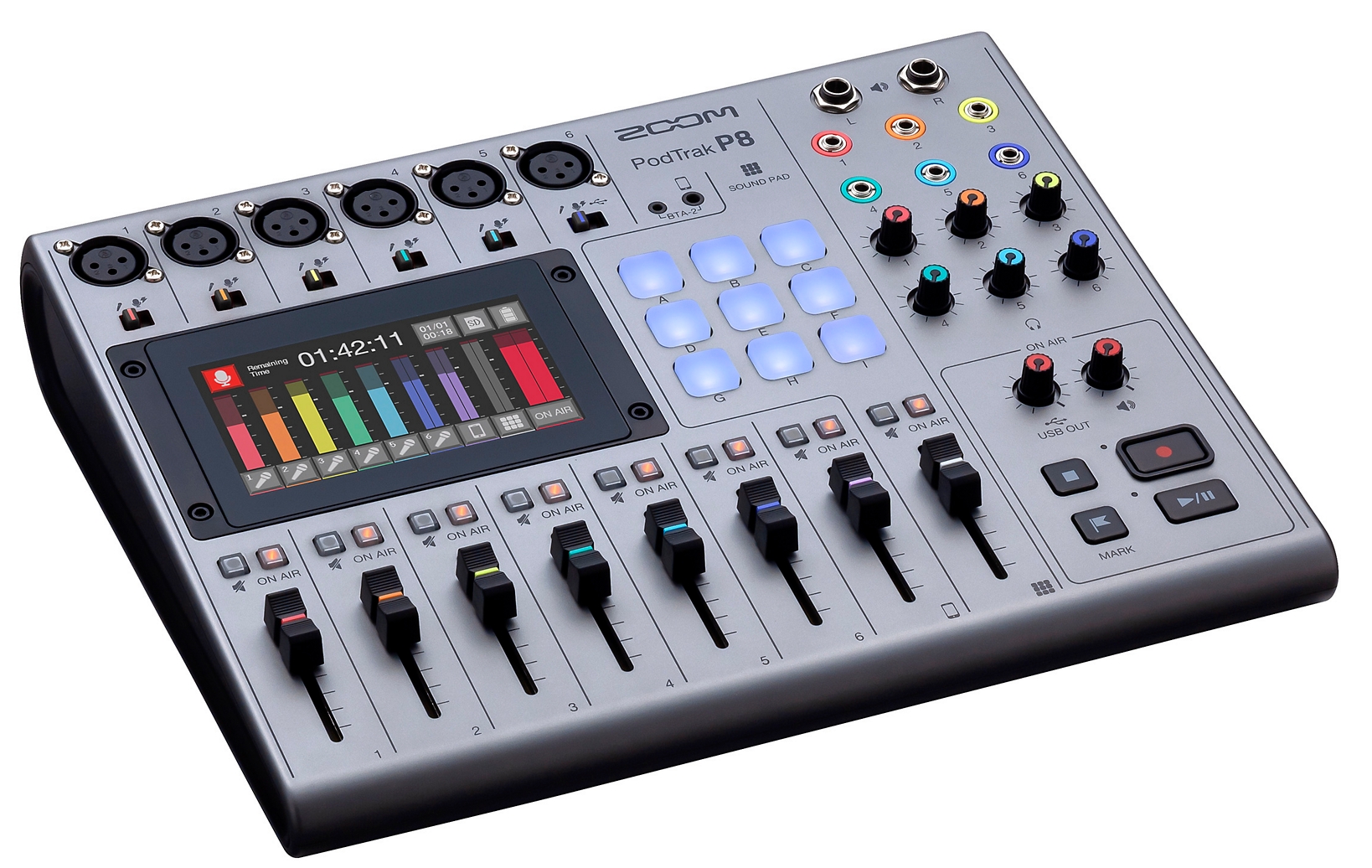 Zoom PodTrak P8 Portable Multitrack Podcast Recorder