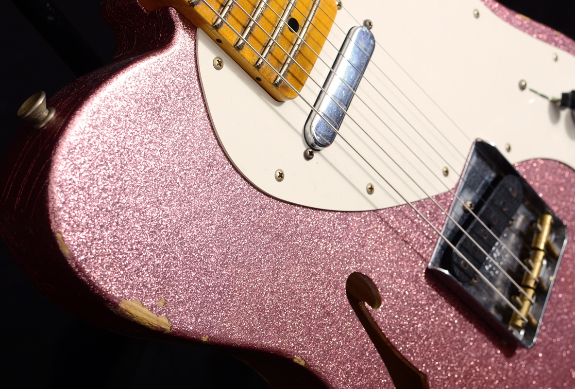 Fender Custom Shop 50s Relic Thinline Telecaster - Champagne Sparkle