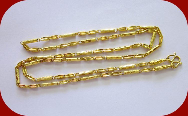 สร้อยคอ ทองแท้ 96.5% ลายสลับ - น้ำหนัก 7.6 กรัม (ยาว 23.5 นิ้ว)